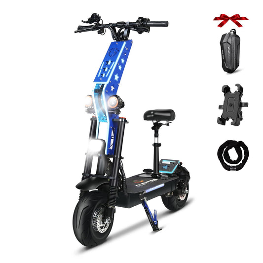Adult Electric Scooter, 6000W Motor 60V38AH/33AH Battery 55/50mph 60 Miles Max Range Full Suspension Hydraulic Disc Brakes Commuter