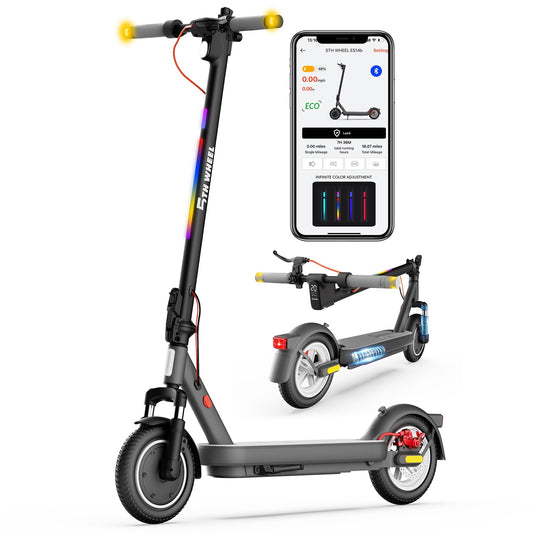 5TH Wheel V40 PRO Electric Scooters, 48V 800W Peak Motor & 20 MPH, 24.9 Miles Range, 10" Solid Tires